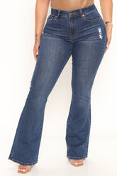 Sammy Stretch Flare Jeans - Dark Wash Ins Street